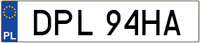Trailer License Plate